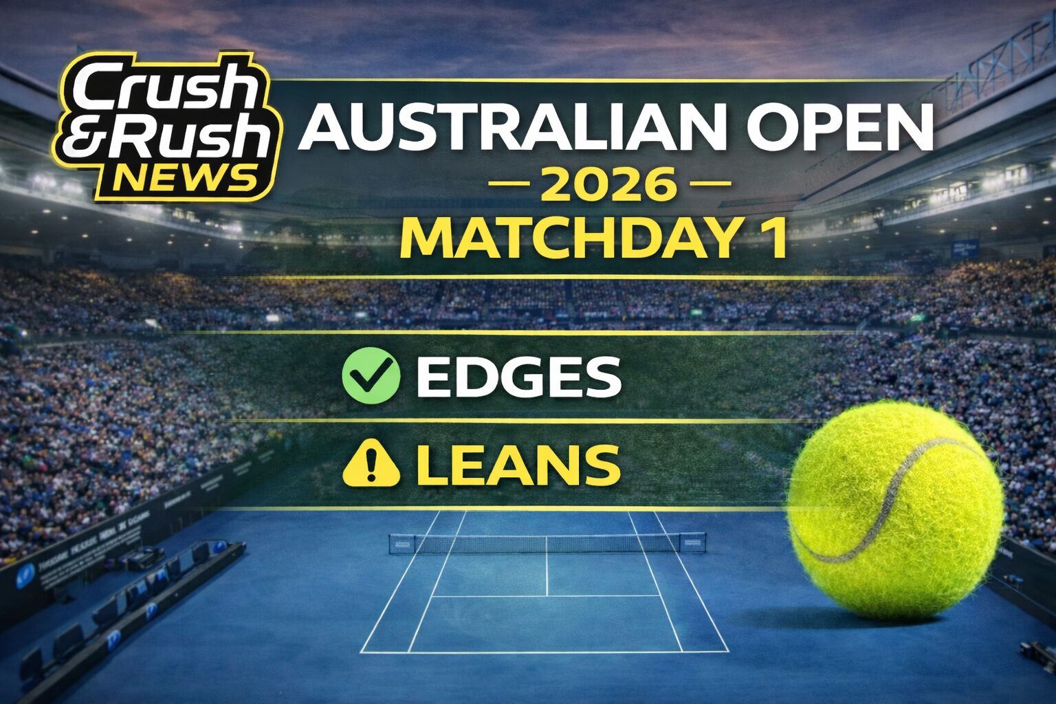 Australian Open Matchday 1 Picks and Predictions