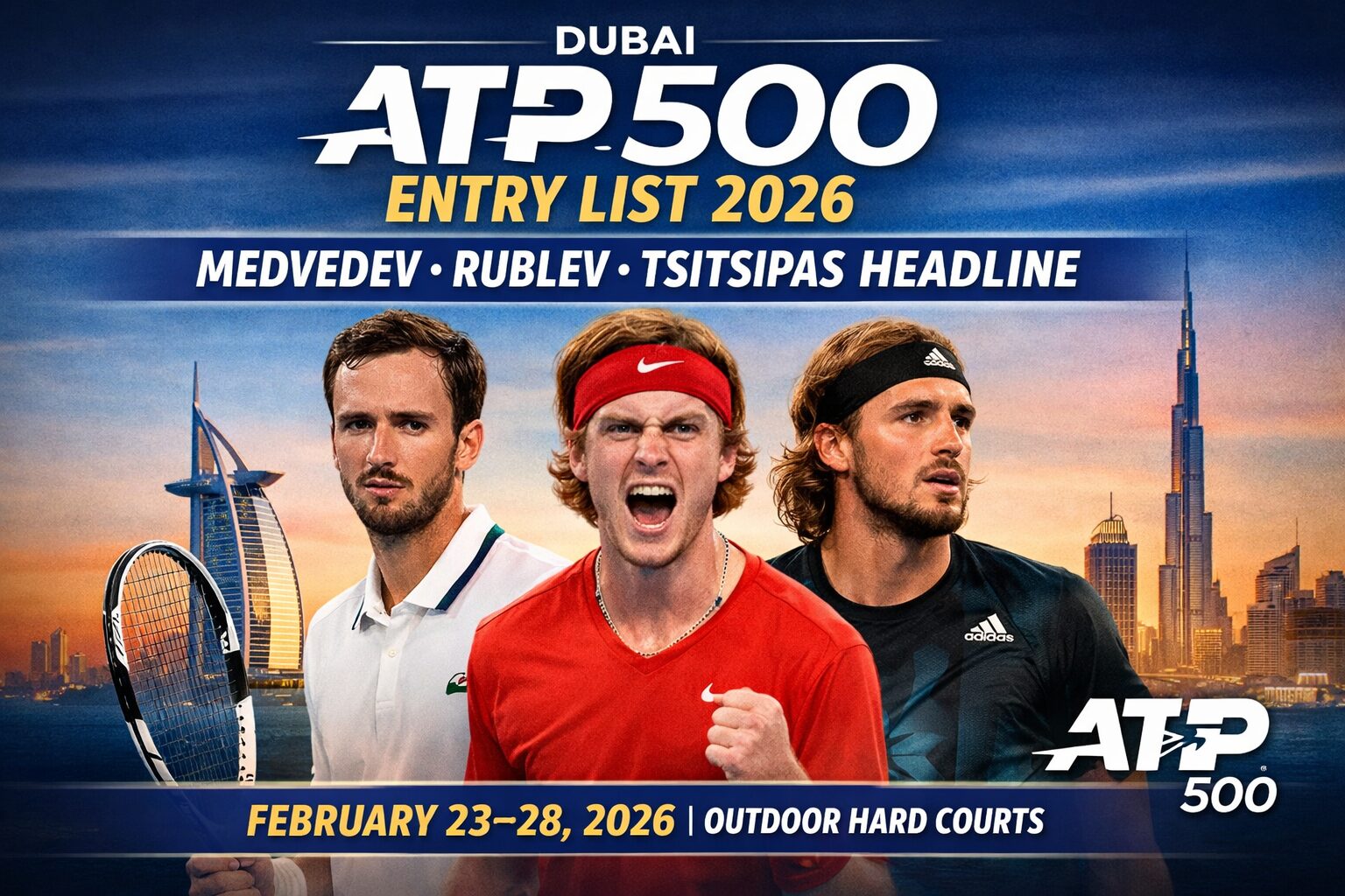 Dubai ATP 500 entry list