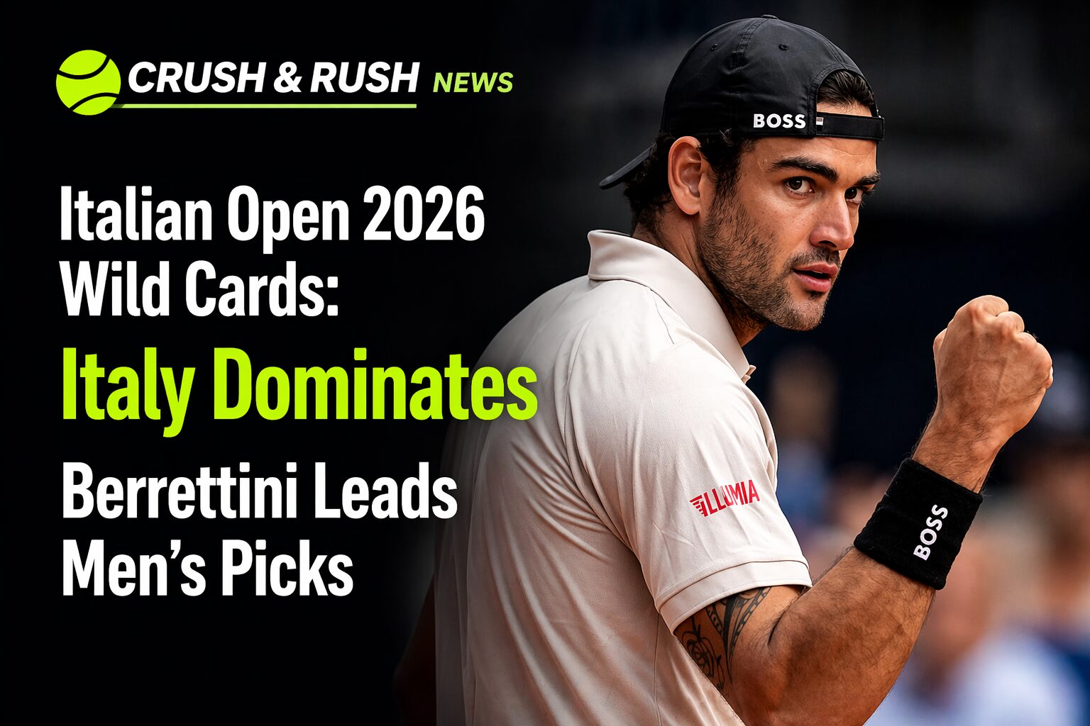 2026 Italian Open Wild Cards: Berrettini Headlines CRUSH AND RUSH NEWS