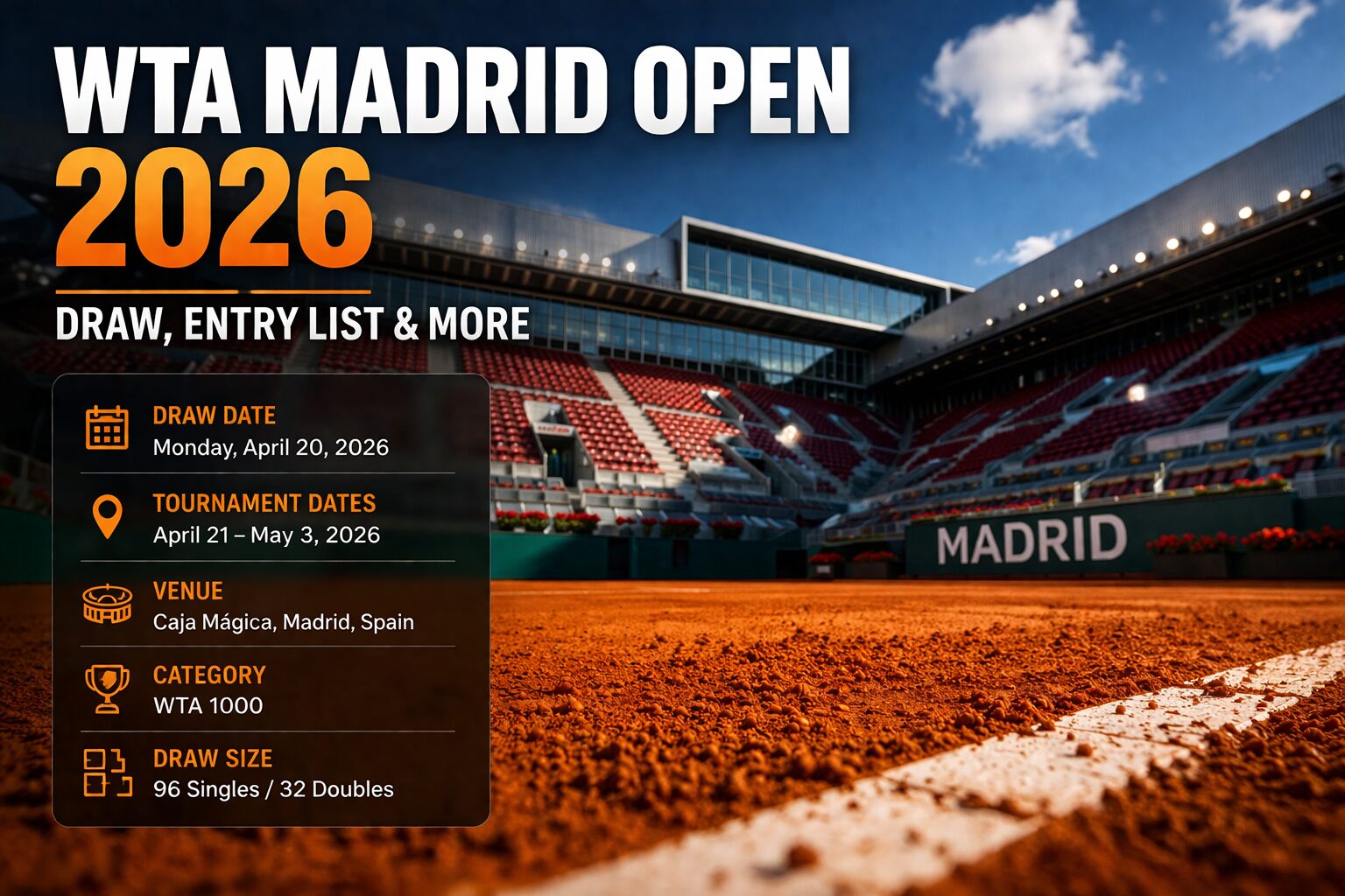 WTA Madrid Open 2026 draw