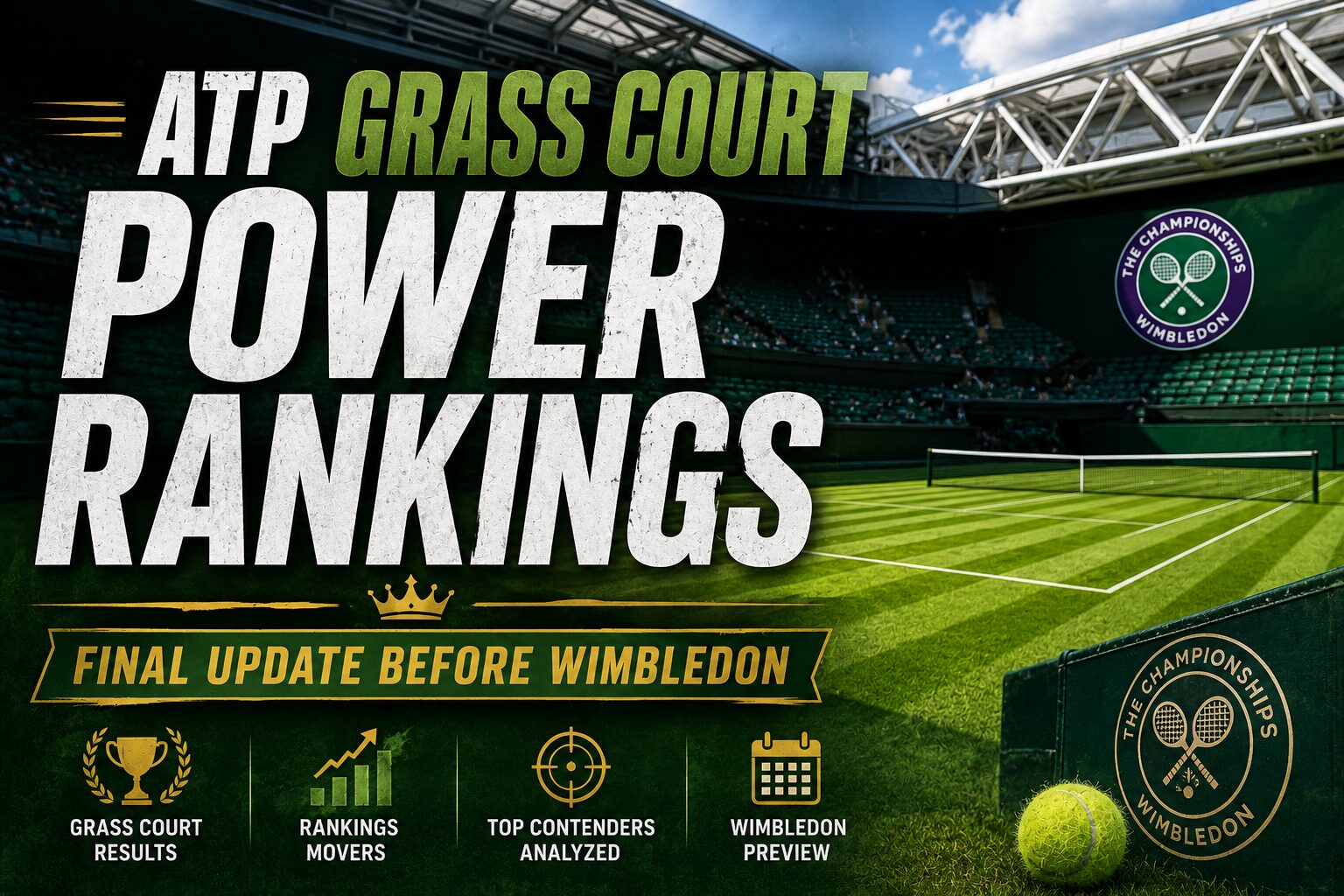 ATP Grass Court Power Rankings