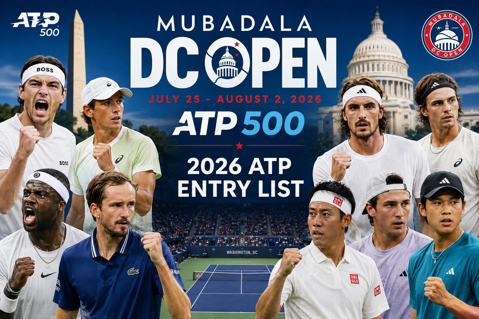 Mubadala DC Open 2026 ATP Entry List