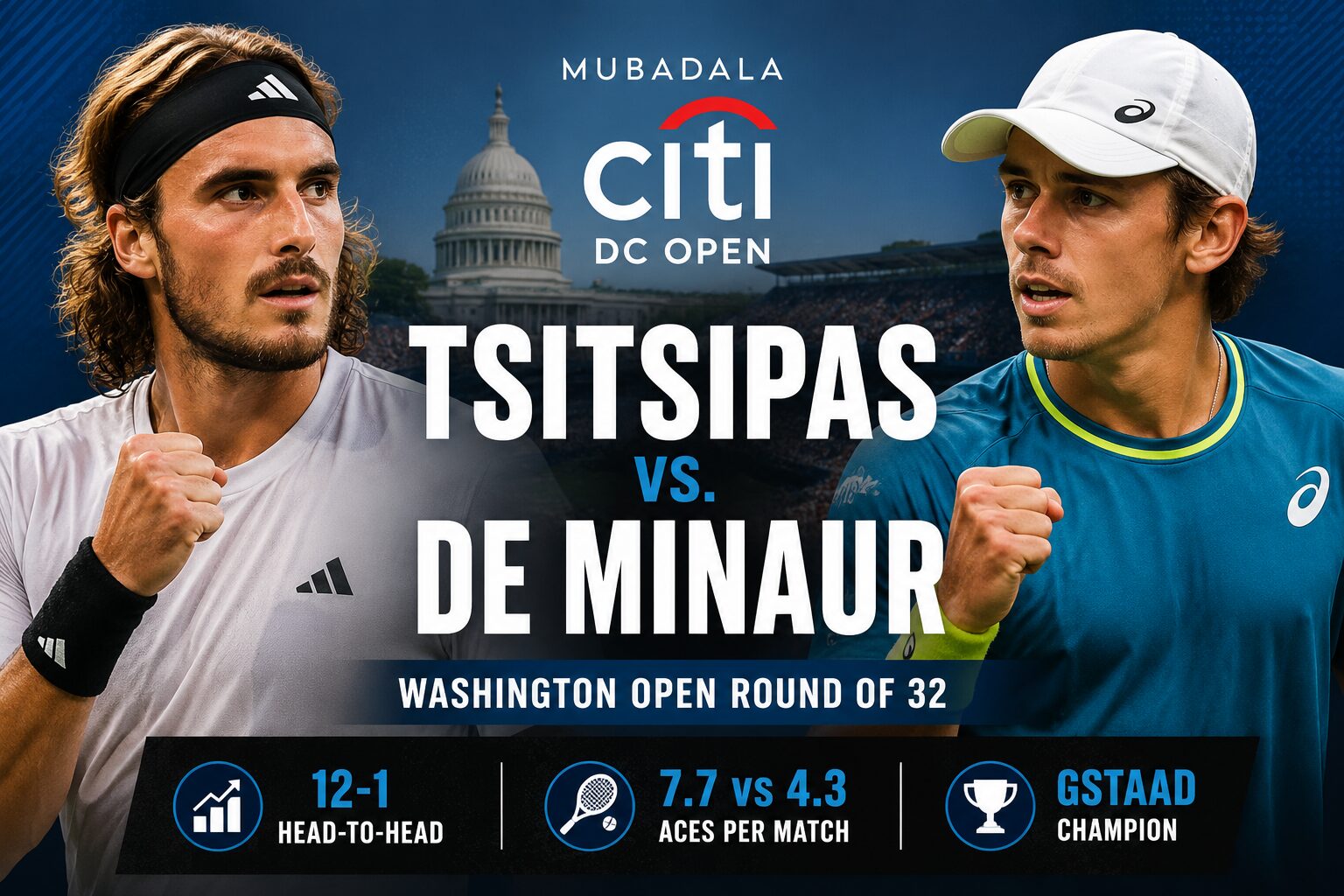 Stefanos Tsitsipas vs. Alex de Minaur predictions